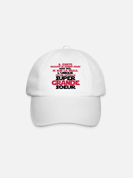 super grande soeur la seule - Casquette classique - blanc/blanc