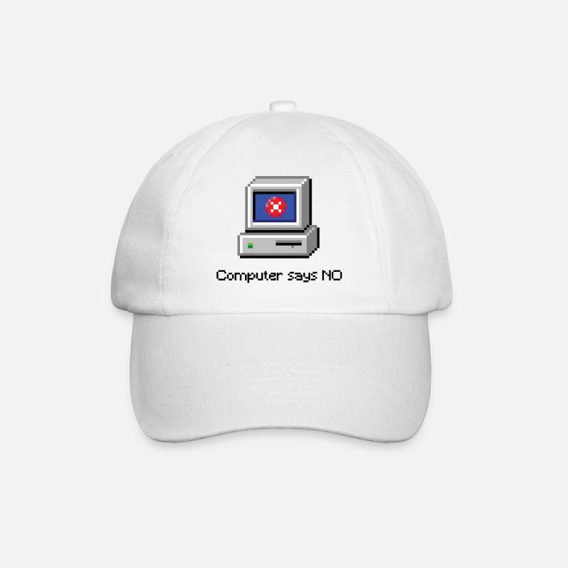 Computer Says NO - Baseball Cap - white/white