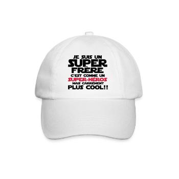 c'est comme un super-héroS(frère) - Casquette classique - blanc/blanc - Devant