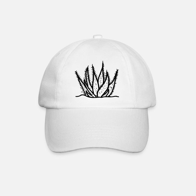Aloe vera agave dessin de cactus - Casquette classique - blanc/blanc