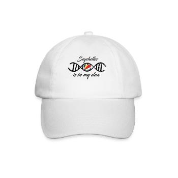 love my dns dna land country Seychelles - Baseballkappe - Weiß/Weiß - Vorne