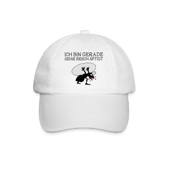 Schwer schuften Design – Ich bin sehr beschäftigt - Baseballkappe - Weiß/Weiß - Vorne