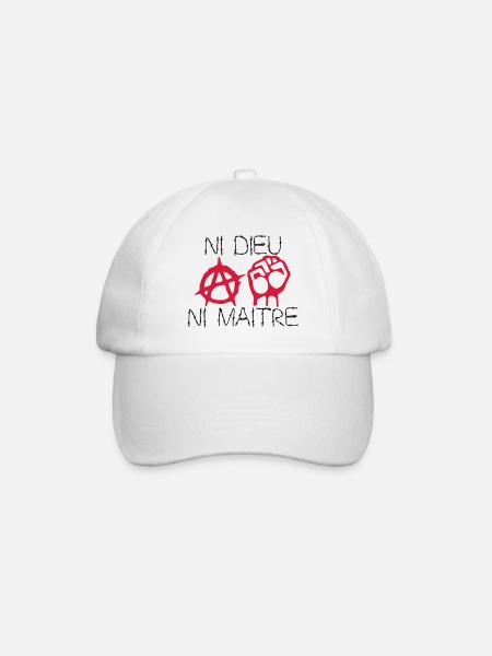 ni dieu ni maitre - Casquette classique - blanc/blanc