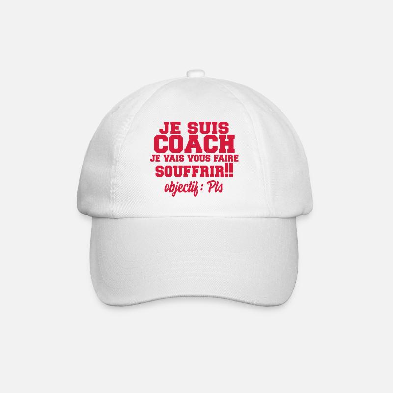 coach,coaching,sport,humour,citations,formes - Casquette classique - blanc/blanc