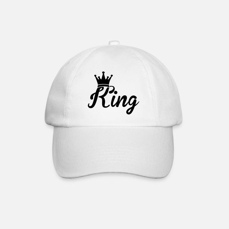 king - Baseballkappe - Weiß/Weiß