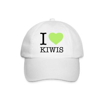 I LOVE KIWIS Kiwi - Baseballkappe - Weiß/Weiß - Vorne