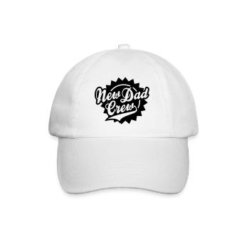 New Dad Crew Shield Design - Baseball Cap - white/white - Front