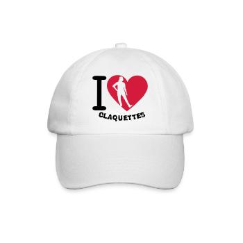 love claquettes i coeur 2 - Casquette classique - blanc/blanc - Devant
