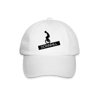 Unicycle, Downhill, A, wheel, unicycle rider,bike - Baseball Cap - white/white - Front