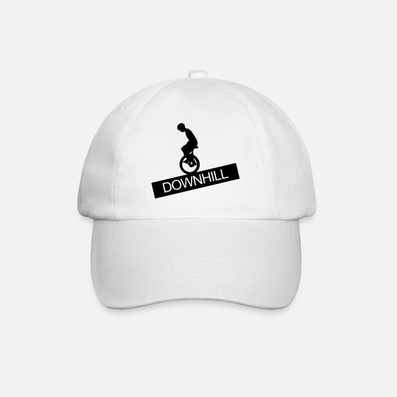 EInrad,Downhill,Ein,rad,einradfahrer,fahrrad, - Baseballkappe - Weiß/Weiß