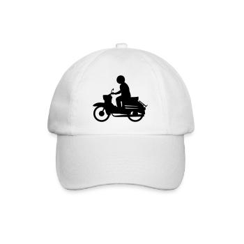 Fahrzeug - Simson Schwalbe - Baseballkappe - Weiß/Weiß - Vorne