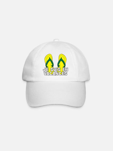 Je suis en vacances ! - Casquette classique - blanc/blanc