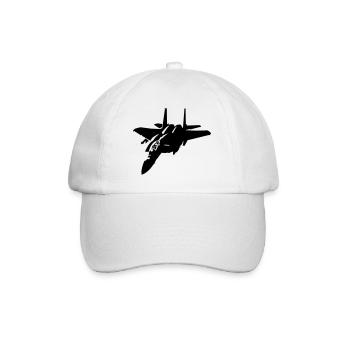 fighter F-15 - Baseball Cap - white/white - Front
