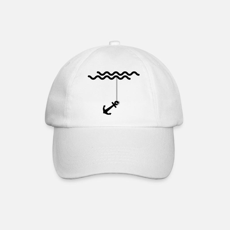 Anker - Baseballkappe - Weiß/Weiß