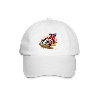 Motocross - Baseball Cap - white/white - Front