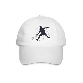 Badminton sport badminton ball game gift - Baseball Cap - white/white - Front