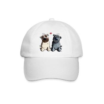 Pugs in Love - Baseball Cap - white/white - Front