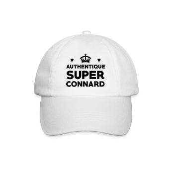 Connard / Connasse / Insulte / Con / Vulgaire - Casquette classique - blanc/blanc - Devant