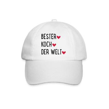 Bester Koch der Welt - Baseballkappe - Weiß/Weiß - Vorne