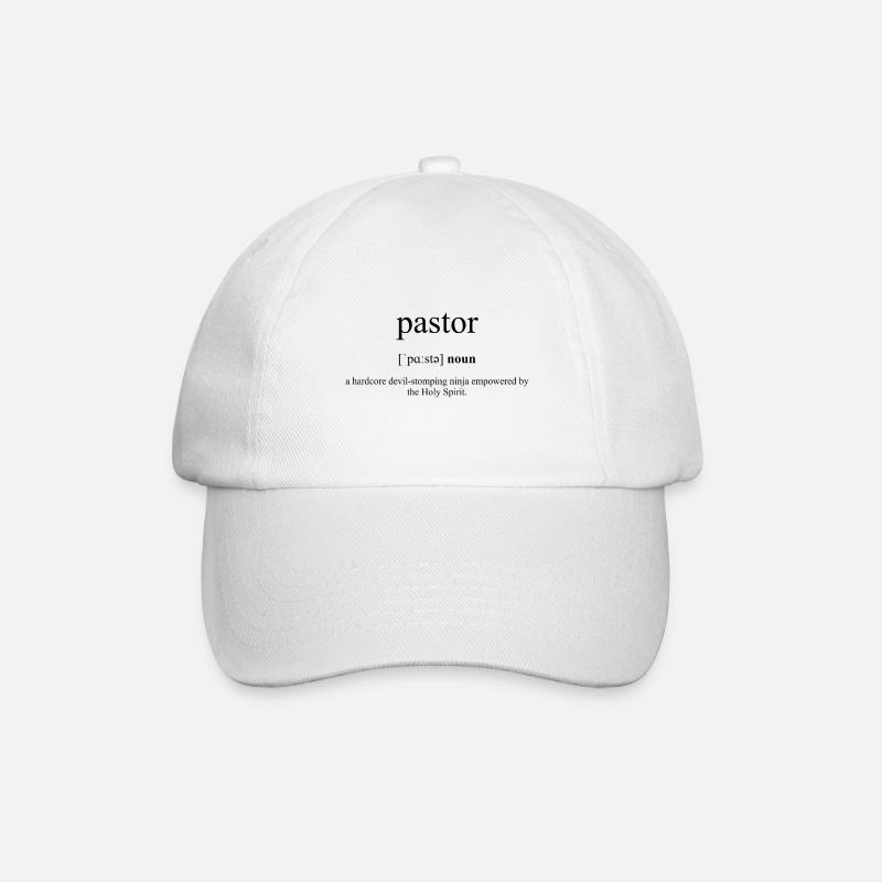 Dictionnaire de définition de pasteur (Pfarrer) - Casquette classique - blanc/blanc