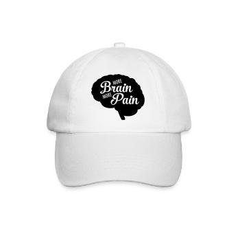 More Brain More Pain - Baseball Cap - white/white - Front