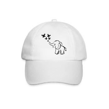 elephant - Baseball Cap - white/white - Front