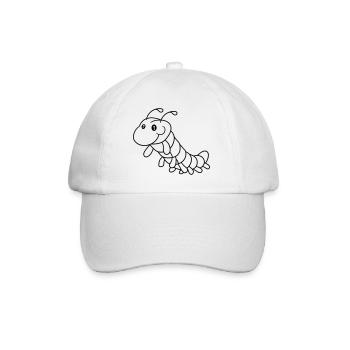 Escargot de Caterpillar rampant serpent mignon des - Casquette classique - blanc/blanc - Devant