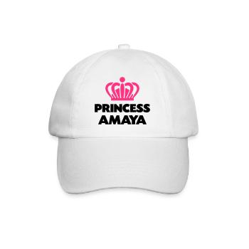 Princess amaya name thing crown - Baseball Cap - white/white - Front