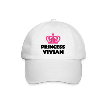 Princess vivian name thing crown - Baseball Cap - white/white - Front