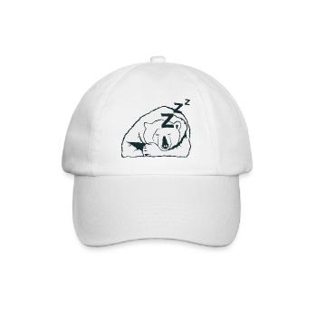 ours dessin zzz dort dormir hiberne 2703 - Casquette classique - blanc/blanc - Devant