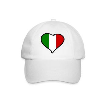 Italy flag - Baseball Cap - white/white - Front