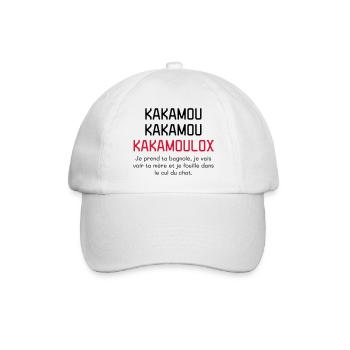 Kamoulox ! Humour - Drôle - Blague - Casquette classique - blanc/blanc - Devant