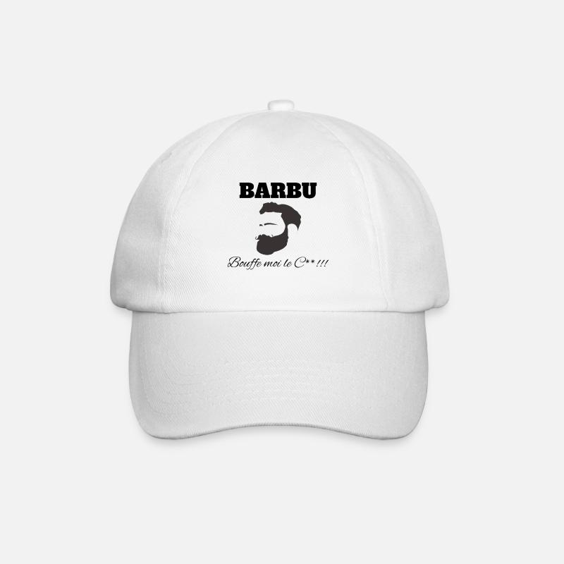 barbu bouffe moi le c** - Casquette classique - blanc/blanc