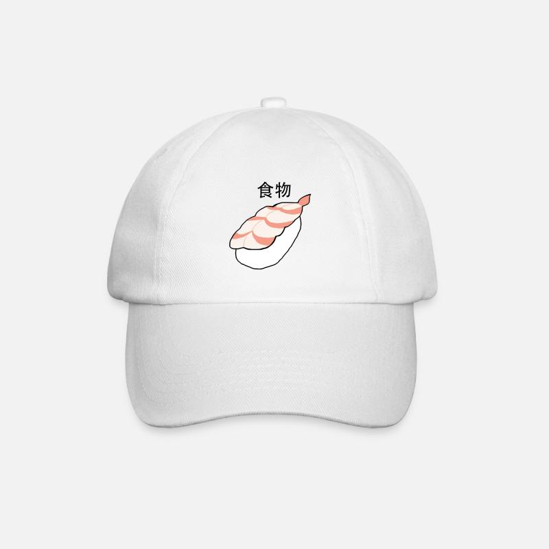 Japanisches Essen - Baseballkappe - Weiß/Weiß