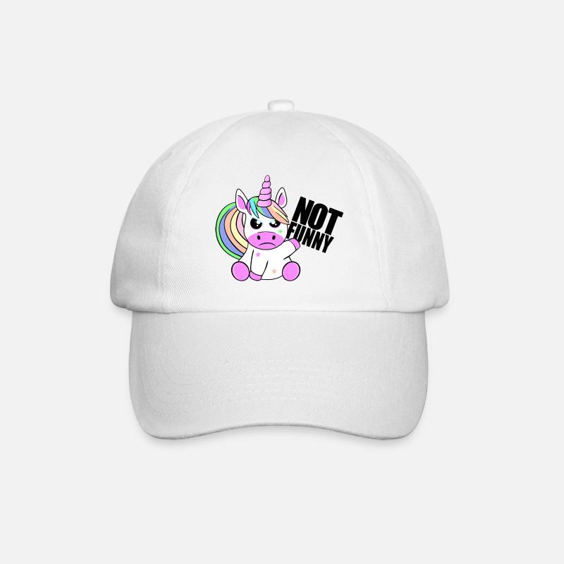 Licorne, pas drôle. Ce n'est pas drôle. - Casquette classique - blanc/blanc