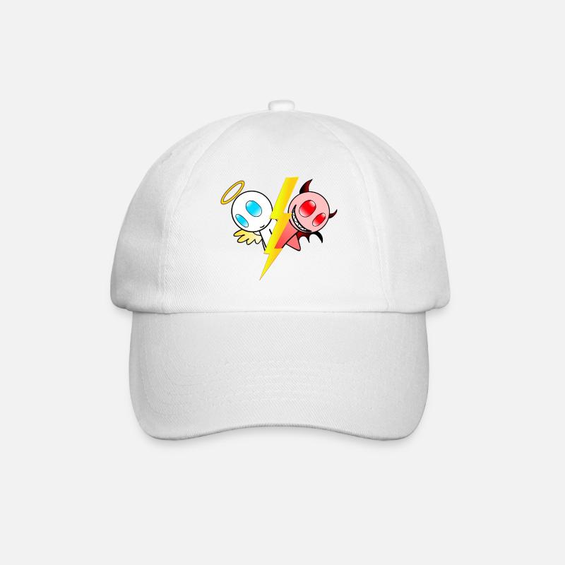 Ange ou diable. Bon ou Mauvais. Doux ou effronté - Casquette classique - blanc/blanc