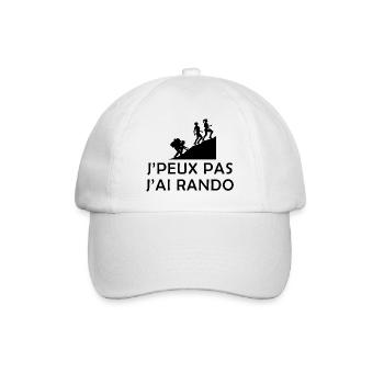 Je peux pas j'ai rando - Tshirt Randonné - Casquette classique - blanc/blanc - Devant
