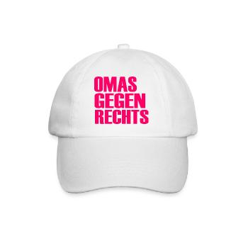 Omas gegen rechts - Baseballkappe - Weiß/Weiß - Vorne