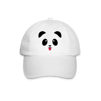 Panda face tongue - Baseball Cap - white/white - Front