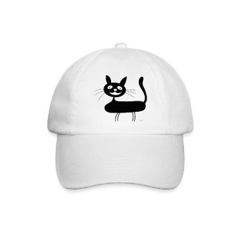 Cat - Baseball Cap - white/white - Front