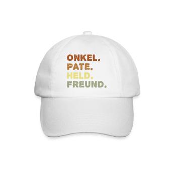 Firmpate Geschenk Firmpate Firmung Patenonkel Pate - Baseballkappe - Weiß/Weiß - Vorne