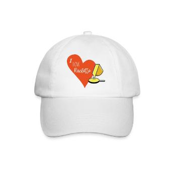 I Love Raclette - Baseball Cap - white/white - Front