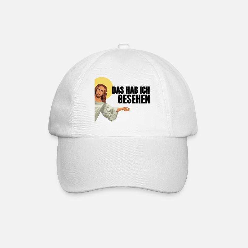 Jesus Hats Gesehen Lustiger Jesus Spruch Geschenk - Baseballkappe - Weiß/Weiß