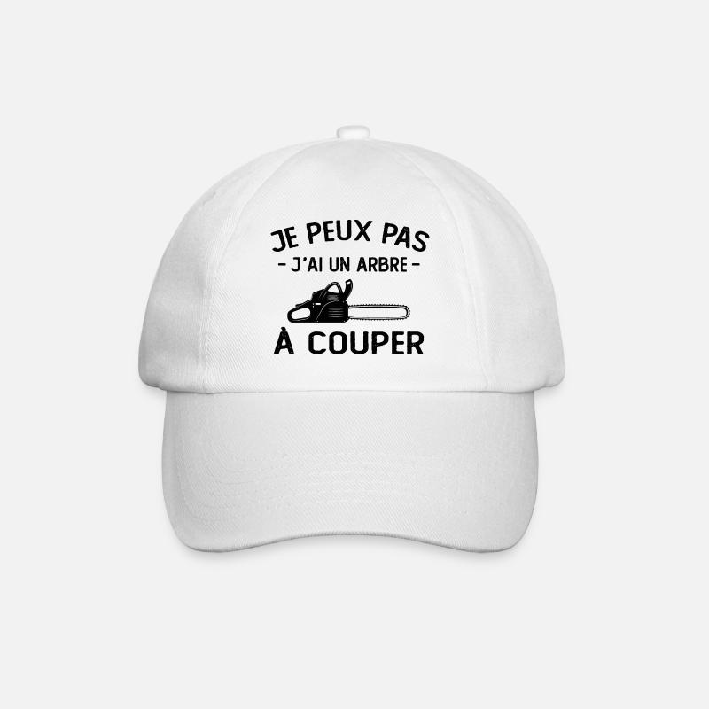 Je Peux Pas J'ai Un Arbre à Couper - Casquette classique - blanc/blanc
