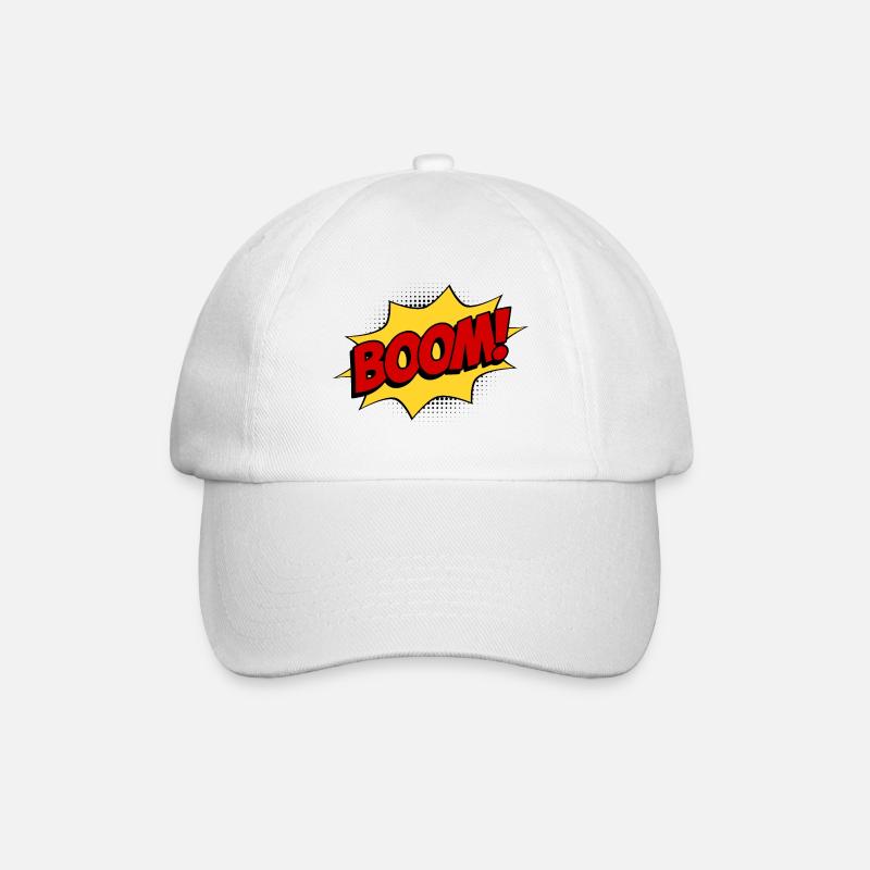Boom - Baseballkappe - Weiß/Weiß