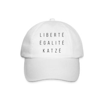 Liberté Égalité Katzé - Farbwechsel - Baseballkappe - Weiß/Weiß - Vorne