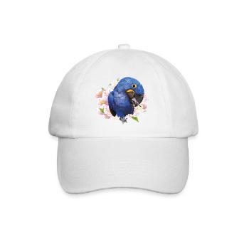 Hyacinth Macaw - Baseball Cap - white/white - Front