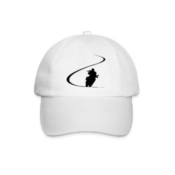 Curve Tourer Motorcyclist Travel Enduro Woman - Baseball Cap - white/white - Front