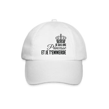 Princesse affirmée et rebelle - Casquette classique - blanc/blanc - Devant