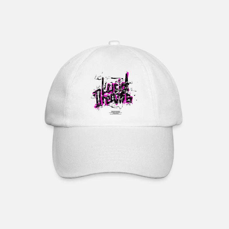 lucid dreams - dessiné à la main - pink - Casquette classique - blanc/blanc